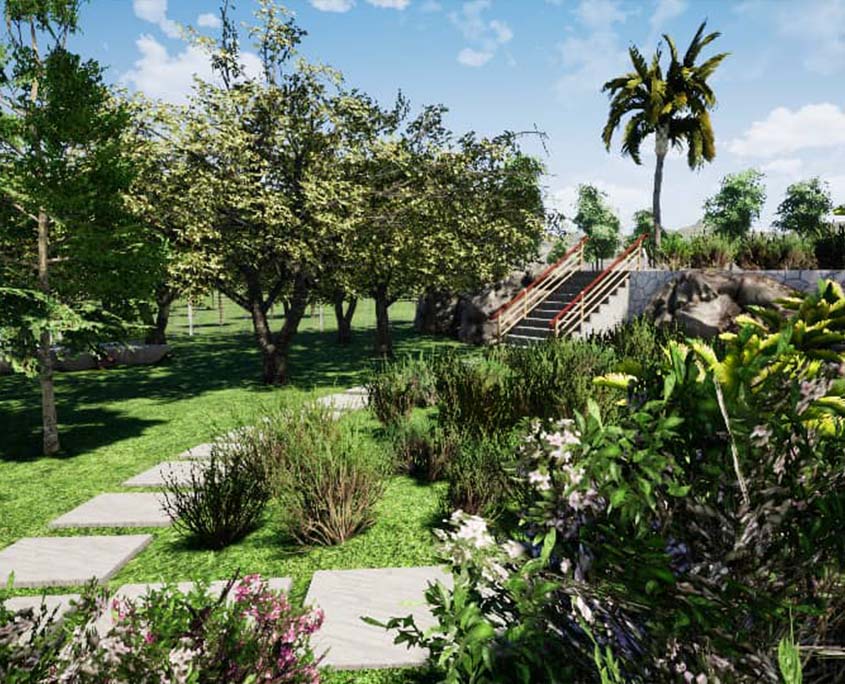 Contemporary garden designed by UG Royal Landscapes
